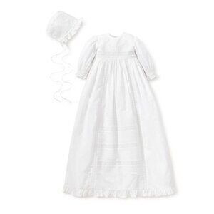 NWT Kissy Kissy Nicole Christening Gown & Hat Set White Size 6-12 M $299 [jb]